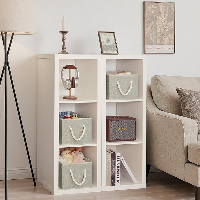StorageWorks Storage Baskets for Shelves, Closet Organizers and Storage Bins, Fabric Organizer Bins for Clothes, Closet Shelf