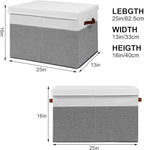 Gowee Large Toy Storage Box with Lid, Sturdy Toys Storage Chest Bin Organizer Basket with Dividers for Kids, Boys, Girls, Nur