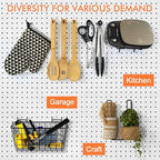 Pegboard Basket Organizers, Peg Board Large Baskets Hooks Bins Cups Tool Organizer 42 Pack Set, Wall Storage Display Hanging 