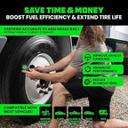 Rhino USA Digital Tire Pressure Gauge with Inflator (250 PSI) Professional Air Chuck & Air Compressor Attachments - High Pressure Tire Gauge with 0.1 Display Resolution - Best Car Accessories (1-Pack)