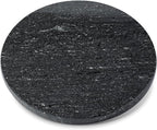 Koville 12'' Black Marble Lazy Susan Marble Turntable for Kitchen Dinning, Granite Lazy Susans Organizer for Cabinet, Serving