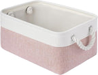 Storage Baskets for Shelves 13.8x9.8x6.7 Inch, Foldable Fabric Storage Bins with Handles, Small Storage Baskets for Organizin