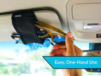 Sunglasses Holder for Car Visor – Dual Storage Holds 2 Pairs | One-Hand Operation, Scratch-Proof, Universal Fit | Glasses Organizer for Vehicle Visor (Black)