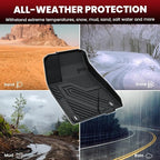LASFIT Floor Mats for Toyota Highlander 2019-2014(Not for Hybrid), All Weather TPE Cargo Mats Floor Liner for Highlander LE/Limited/SE/XLE, Black(Not fit 2nd Row Bench Seating).