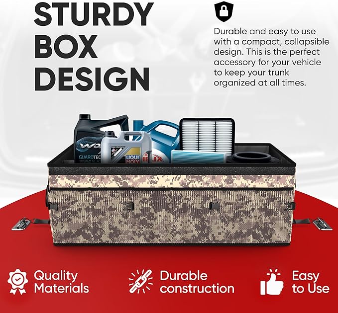 FORTEM Trunk Organizer For SUV Car Trunk Organizer, Foldable Storage, Car Accessories for Women Men, Collapsible Bag, Perfect C