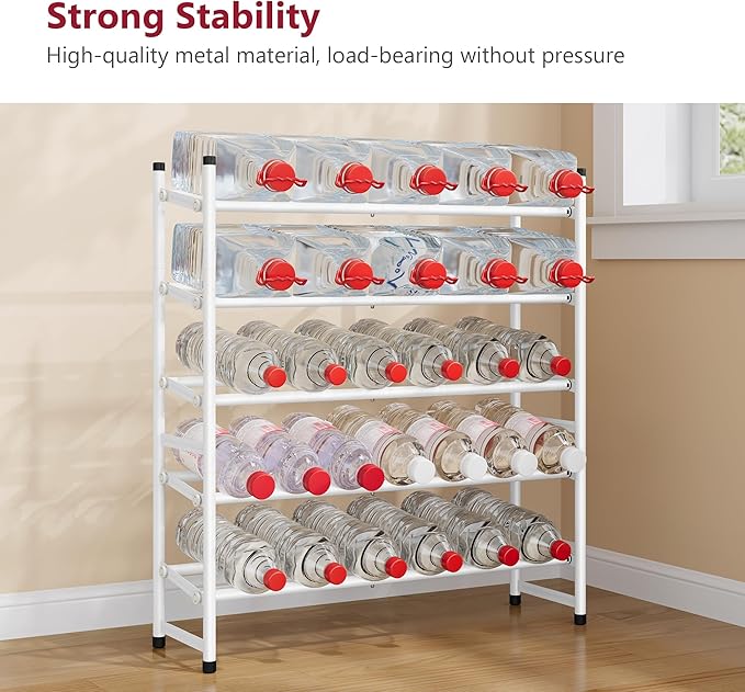 Tajsoon Expandable Shoe Rack for Closet 5 Tier, 29“-41“Adjustable & Stackable Shoe Shelf Storage, Metal Shoe Rack Organizer f