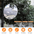 CNQLIS 24 Inch Convex Mirror Outdoor with Adjustable Wall Fixing Bracket,Blindspot Traffic Mirror for Driveway Garage Park Outdoor Wide Angle View Curved Security Blind Spot