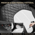 FLORICH Automotive Car Seat Cover Full Set Air Mesh Leather Car Seat Covers 5 Seats Car Protector Cushion Cars Interior Acces