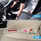 Car Seat Gap Filler Set of 2, 3IN1 Seat Side Gap Filler Plug with Storage Slot & Hook Function, Soft Foam Universal Fit Car SUV Truck Fill Gap Between Seats Console Organizer（Narrow Ivory）