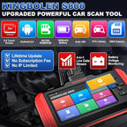KINGBOLEN OBD2 Scanner S800 Car Scanner, OBD2 Diagnostic Scan Tool with 15 Reset, Oil Brake Throttle Service, Engine ABS SRS