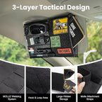 ONETIGRIS Molle Visor Panel Organizer, Molle Panel Tactical Car Sun Visor Cover Vehicle Visor Storage Holder Pouch Molle Webbing with Hook-and-Loop Straps for Cars, Trucks, Suvs (B)