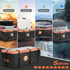 Sailnovo Hitch Cargo Carrier Soft Shell Bag Waterproof 20 Cubic Feet Cargo Bag for Hitch Carrier, PVC Trailer Hitch Storage Bag with 8 Reinforced Straps & Combination Lock & Storage Bag