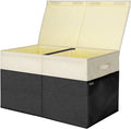 BALEINE Fabric Storage Bins with Lid, Collapsible Extra Large Storage Boxes Bins Baskets with Divider for Home Organizing (25