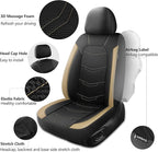 Beige Seat Covers,Sport and Breathable Seat Covers, Anti-Slip Universal Fit Automotive for Cars Sedan SUV and Truck(2 Pieces,