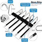 Upgrade Pant Hangers Space Saving, Non Slip Stainless Steel Multifunctional Pants Rack S-Type Clothes Pant Closet Hanger Orga