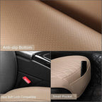 Sanwom Universal Front Leather Car Seat Covers 2 Pcs Luxury Seat Covers, Anti-Slip Waterproof Auto Driver Cushions Fit SUV Pi