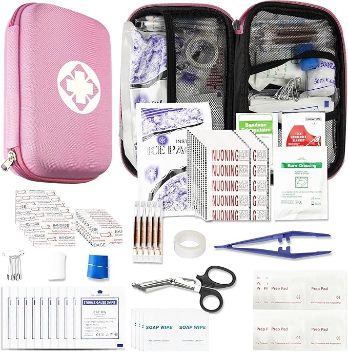 277PCS Compact Emergency First Aid Kit for Car Business Travel Size Backpacking Gear Bag Camping Essentials Survival Kit Supp