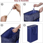 efluky Slim Laundry Basket, Narrow Laundry Hamper with Handles, Collapsible Dirty Clothes Hamper, Tall Laundry Bin for Laundr