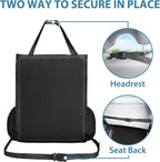 Elantrip Car Front Seat Organizer, Back Seat Storage with Adjustable Straps Truck Seat Organizers for Delivery Drive, Office File, Passenger Seat