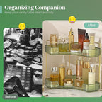 Aveniee Corner Bathroom Counter Organizer, Bathroom Countertop Shelf Makeup Organizer for Vanity Perfume Tray for Corner Stor