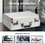LOCKCURX File Organizer Storage Box - 16.9 x 12.2 x 6.3 Inch Large, Portable Locking Storage Totes with Dual Combination Lock