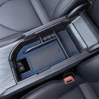 TOPINSTALL Blue Center Console Tray Compatible with 2018-2024 Toyota Camry XLE XSE and 2020-2023 2024 Camry LE SE with Dual USB Ports, Interior Accessories Armrest Console Organizer (Not for 2025)