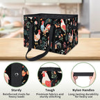 Reusable Grocery Bags Heavy Duty Shopping Bags Foldable Large Tote Bags with Long Handles & Hard Bottom