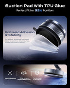 Magnetic Phone Charging Holder Mount for Magsafe Car Mount Charger, 15W Fast Charger Wireless [108+LBS Suction & 3800gf Magnetic], 360° Vacuum Magnetic Phone Holder for iPhone 17 Pro Max Air 16-12