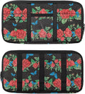 Car Sun Visor Storage Bag,Rose Tactical Car Visor Organizer with Zipper Adjustable Straps for SUV Truck Pickup Patrol Car Storage