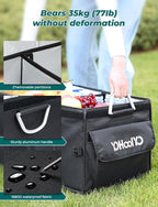 YOHOOLYO Car Trunk Organizer Cooler Bag Insulated Collapsible Trunk Organizer for SUV with Multi Compartments Lid