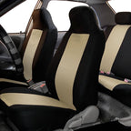 FH Group All Purpose Flat Cloth Car Seat Covers for Bucket Seats, 2 Piece Universal Fit, Washable Seat Covers for SUV, Sedan,