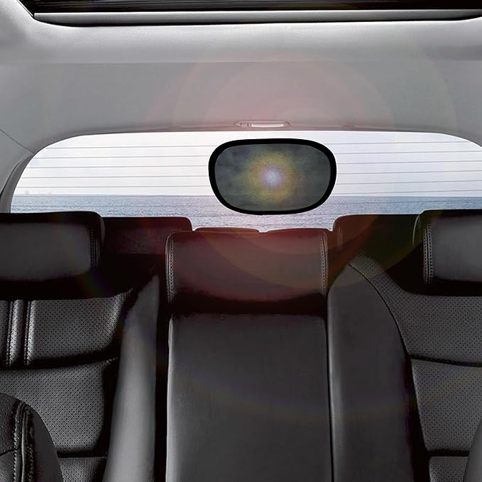 EcoNour Miniature Static Cling Window Shade for Car Sun Visor (2 Pack) | Windshield Sun Shade Static Cling for Driving Glare