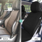 FH GRO Car Seat Covers PU Leather 3 Row 8 Seater Car Seat Covers, Airbag Compatible and Split Bench - Fit Most Car, Truck, SU