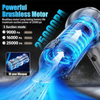 Handheld Car Vacuum Portable Cordless（Equipped with a one-Touch Window Breaker and Seatbelt Cutter ） Car Vacuum Cleaner with 