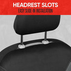 Motor Trend SpillGuard 2 Gray Seat Covers for Cars & Seat Covers for Trucks - Neoprene Lining Waterproof Car Seat Covers Fron