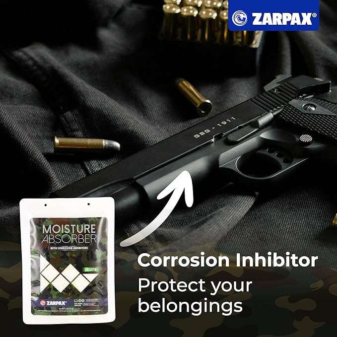 Moisture Absorbers For Gun Safe 7.5 oz/212g - Gun Safe Dehumidifier Prevents Corrosion - Protects Gun & Gear - Desiccant