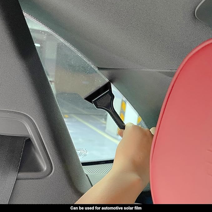 EHDIS Window Tint Tool Mini Quarter Window Squeegee Small Rubber Scraper Kit for Front Windows Rear Glass Shower Cleaning, Auto Car Glass Film Installation