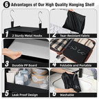 GRANNY SAYS 4-Shelf Hanging Organizer, Wall Mount, Fabric, 1-Pack