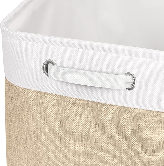 Kntiwiwo Foldable Storage Bin Collapsible Fabric Storage Basket Cube with Durable Handles Closet Organizer Bins for Organizin