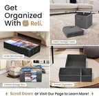 Reli. Sock Organizer (4 Pack) | 16+24 Cell Underwear Organizer | Drawer Dividers for Underwear, Socks, Ties, Belt | Foldable 