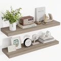36 Inch Floating Shelves, 3D Textured Wood Grain, 36"x9.25"x1.5" Inch Deep Floating Shelves for Wall, Wooden Shelves for Bath