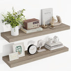 36 Inch Floating Shelves, 3D Textured Wood Grain, 36"x9.25"x1.5" Inch Deep Floating Shelves for Wall, Wooden Shelves for Bath