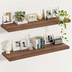 Vivelove Rustic Floating Shelves for Wall 12 Inch Deep, 47.2" X 12" X 1.5" Floating Shelf, 2 Inch Thick Shelf for Living Room