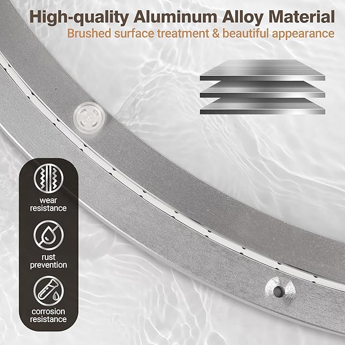 20 Inch Lazy Susan Bearing Aluminum Alloy Rotating Turntable, Non - Slip Mute Metal Bearing Swivel Plate Hardware for Dining 