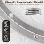 20 Inch Lazy Susan Bearing Aluminum Alloy Rotating Turntable, Non - Slip Mute Metal Bearing Swivel Plate Hardware for Dining 