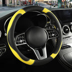 Microfiber Leather Steering Wheel Cover Large for Ford F150 F250 F350 RAM 4Runner Tacoma Tundra Range Rover Model X Model S, 
