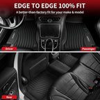 LASFIT Floor Mats for Mercedes Benz C Class 2021 2020 2015-2019 C300 / C400 / C350e / C43 AMG / C63 AMG / C63 AMG S (Fit Sedan Only), All Weather TPE Floor Liners for C Class 1st & 2nd Row Mats