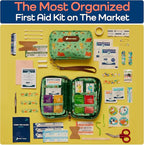 KeepGoing Travel First Aid Kit for Kids – 130 Pc. for Car, Home, Purse, Diaper Bag & Backpack with Latex-Free Bandages - Mini
