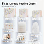 11 Set / 9 Set Packing Cubes for Travel,Gifts for Women Mom Kids,TSA Approved Bags for Makeup, Cosmetic, Toiletry, Organizers