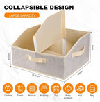 Closet Storage Bins 6 Pack, Large Closet Organizer Baskets with Divider & Handles,Trapezoid Fabric Shelf Organizers, Collapsi